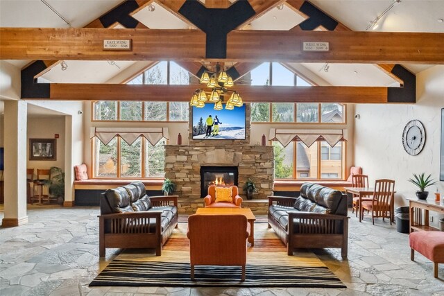 23110 US Highway 6 Unit 5054, Keystone, CO 80435 - sunroom / solarium with track lighting and a chandelier