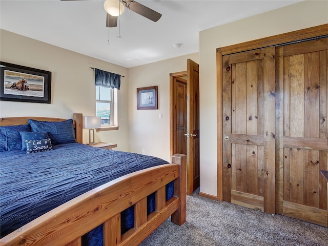 60 Lookout Ridge Dr, Dillon, CO 80435 - bedroom with ceiling fan and carpet
