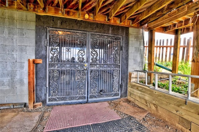 262 Swandyke Ct, Jefferson, CO 80456 - view of exterior entry with concrete block siding