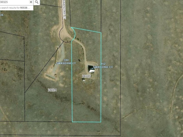 262 Swandyke Ct, Jefferson, CO 80456 - aerial view of property's location with property parcel outlined