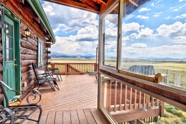 262 Swandyke Ct, Jefferson, CO 80456 - wooden deck with a mountain view