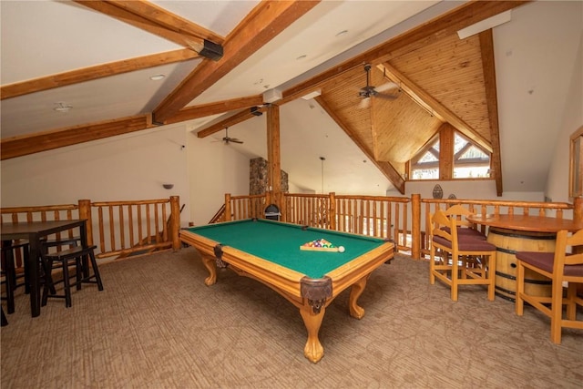 22714 US Highway 6 Unit 5958, Keystone, CO 80435 - rec room with carpet flooring, ceiling fan, and pool table