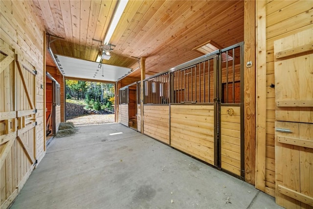 view of stable featuring electric panel