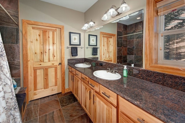 164 Buck Ridge Rd Unit 164, Summit Cove, CO 80435 - full bathroom featuring tiled shower and double vanity