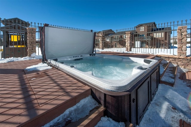 164 Buck Ridge Rd Unit 164, Summit Cove, CO 80435 - snow covered pool with a hot tub