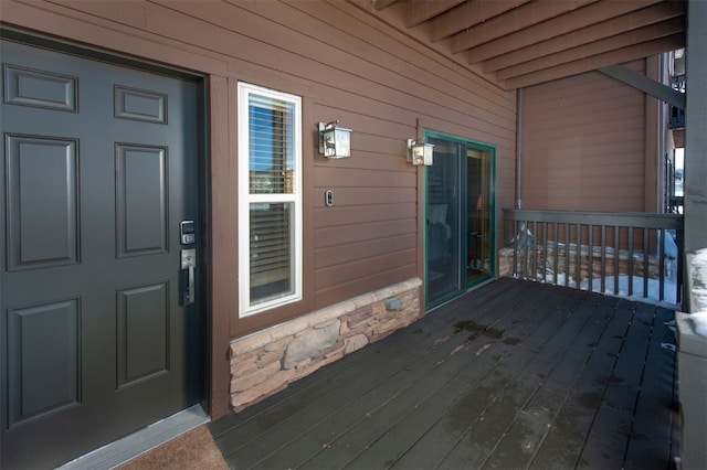 164 Buck Ridge Rd Unit 164, Summit Cove, CO 80435 - view of exterior entry with a wooden deck