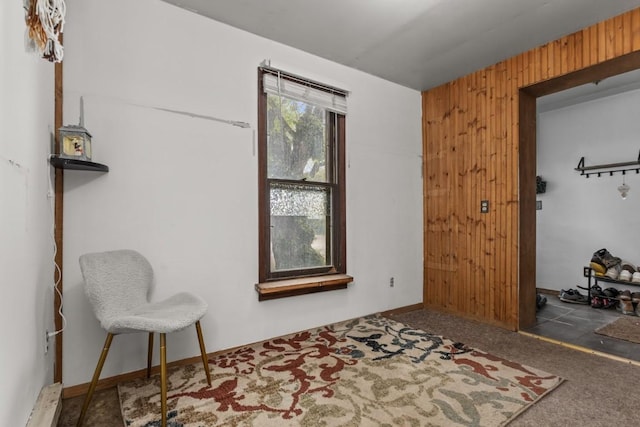 21490 2nd Ave, Milner, CO 80487 - living area featuring wooden walls and baseboards