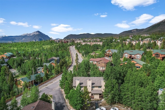 6941 Ryan Gulch Rd Unit 6941, Silverthorne, CO 80498 - aerial view of property and surrounding area with a mountain backdrop and nearby suburban area