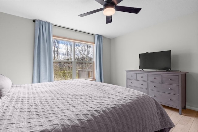 57680 Saturn Ct, Clark, CO 80428 - bedroom with wood finished floors and ceiling fan