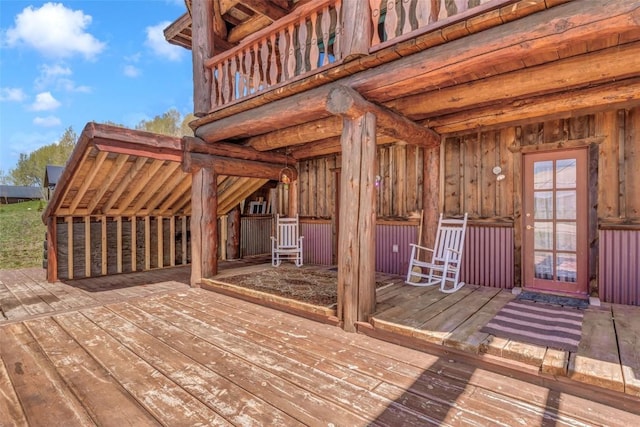 61020 County Road 129, Hahns Peak, CO 80428 - view of wooden deck