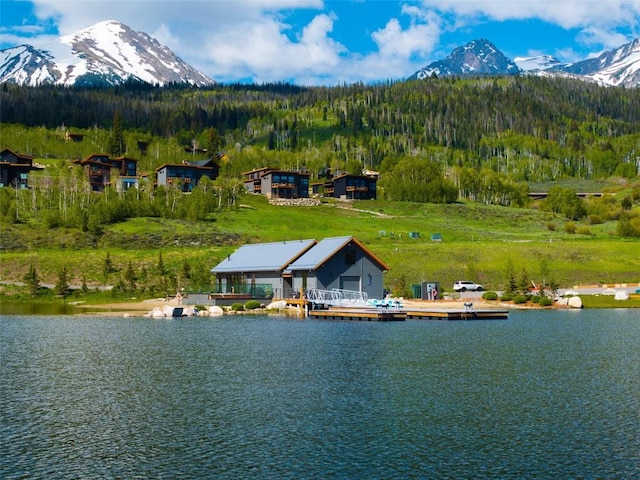 18 Lena Way, Silverthorne, CO 80498 - aerial view of property and surrounding area with a water and mountain view and a forest