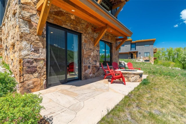 18 Lena Way, Silverthorne, CO 80498 - view of patio featuring an outdoor fire pit