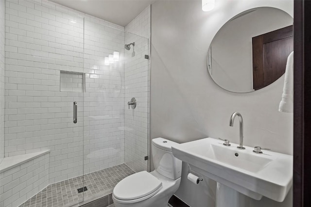 18 Lena Way, Silverthorne, CO 80498 - bathroom with a shower stall, toilet, and a sink