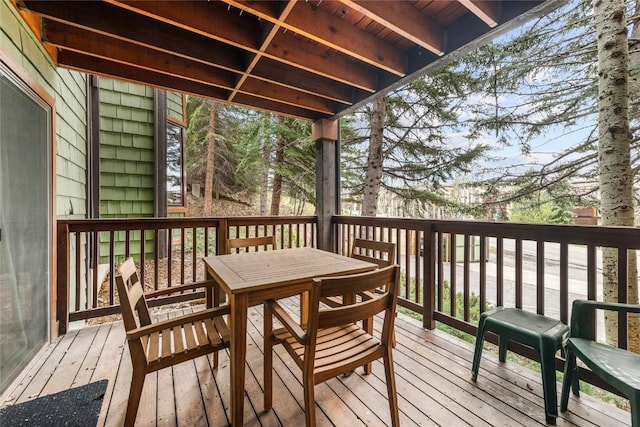2470 Apres Ski Way Unit 103, Steamboat Springs, CO 80487 - deck featuring outdoor dining area