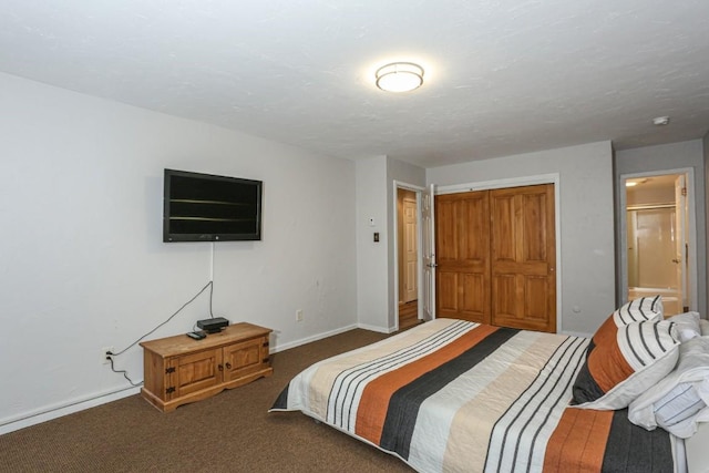 805 Columbine Rd Unit 105, Breckenridge, CO 80424 - carpeted bedroom featuring baseboards and a closet