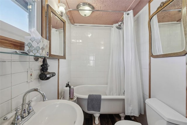 114 N French St, Breckenridge, CO 80424 - bathroom with a sink, toilet, and shower / bath combo