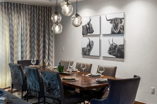 view of dining area