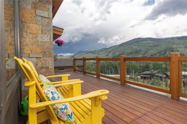 22 Vernon Way, Silverthorne, CO 80498 - wooden terrace with a mountain view