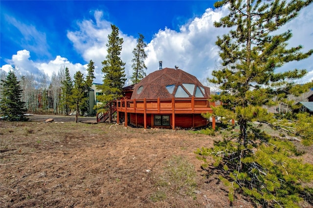 233 Burgundy Cir, Silverthorne, CO 80498 - back of property with a wooden deck