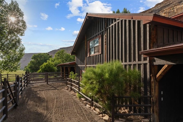 34074 Fruitland Mesa Rd, Crawford, CO 81415 - view of home's exterior featuring board and batten siding, an outdoor structure, and an exterior structure