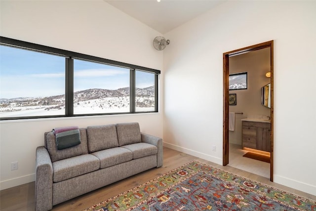 33200 Meadow Creek Dr, Steamboat Springs, CO 80487 - living room with wood finished floors and a mountain view