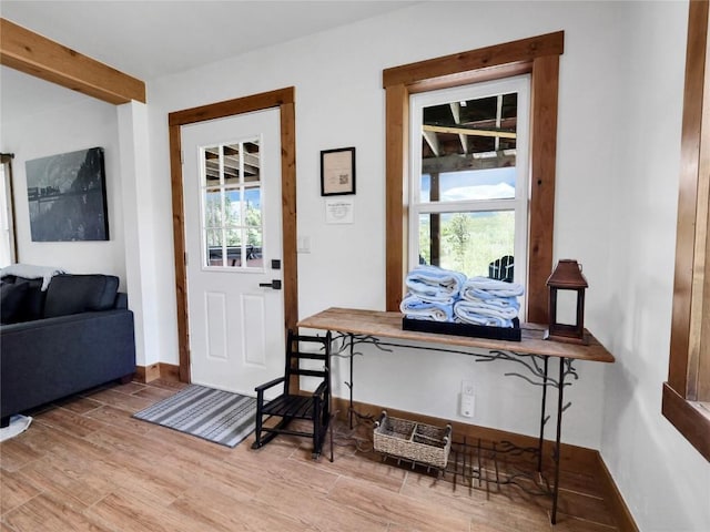 511 Fairview Blvd, Breckenridge, CO 80424 - foyer entrance with light wood finished floors and baseboards