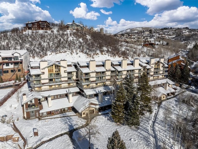 view of snowy aerial view