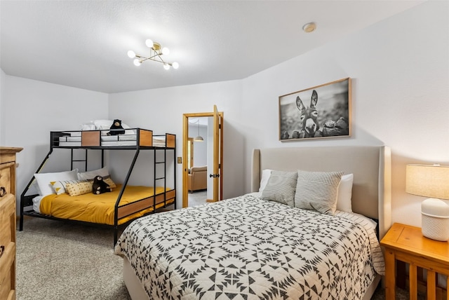 1375 Roberts Rd, Alma, CO 80440 - carpeted bedroom featuring a chandelier