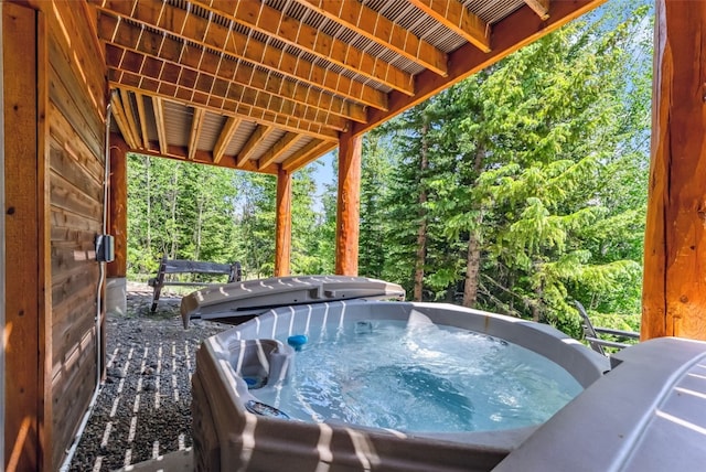 1375 Roberts Rd, Alma, CO 80440 - view of patio featuring a hot tub