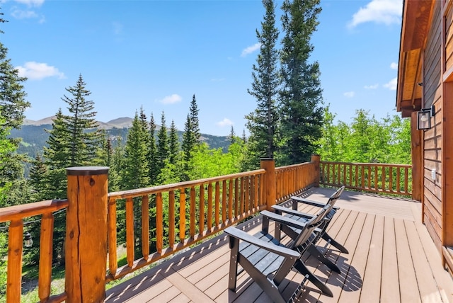 1375 Roberts Rd, Alma, CO 80440 - wooden terrace featuring a mountain view