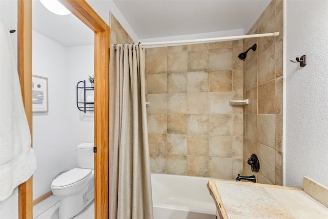 1375 Roberts Rd, Alma, CO 80440 - bathroom featuring toilet and shower / bath combo with shower curtain