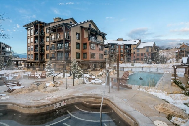 exterior space featuring a community pool