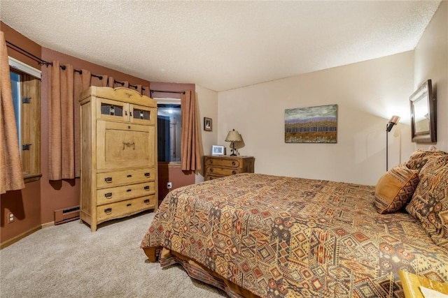 530 S French St Unit 110, Breckenridge, CO 80424 - bedroom featuring a baseboard heating unit, light colored carpet, and baseboards