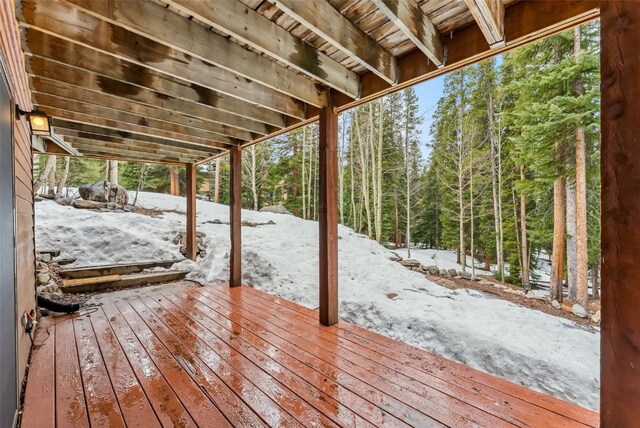285 Davis Ct, Blue River, CO 80424 - view of snow covered deck