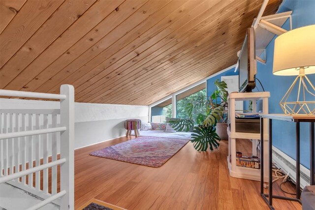 136 Lance Ln Unit 2, Breckenridge, CO 80424 - bedroom featuring vaulted ceiling, wood finished floors, and wooden ceiling
