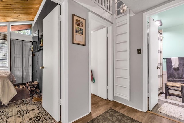 136 Lance Ln Unit 2, Breckenridge, CO 80424 - hallway with wood finished floors and baseboards