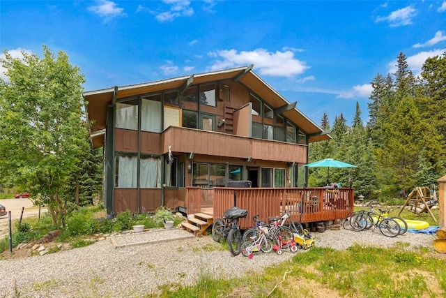 136 Lance Ln Unit 2, Breckenridge, CO 80424 - rear view of property featuring a balcony and a deck