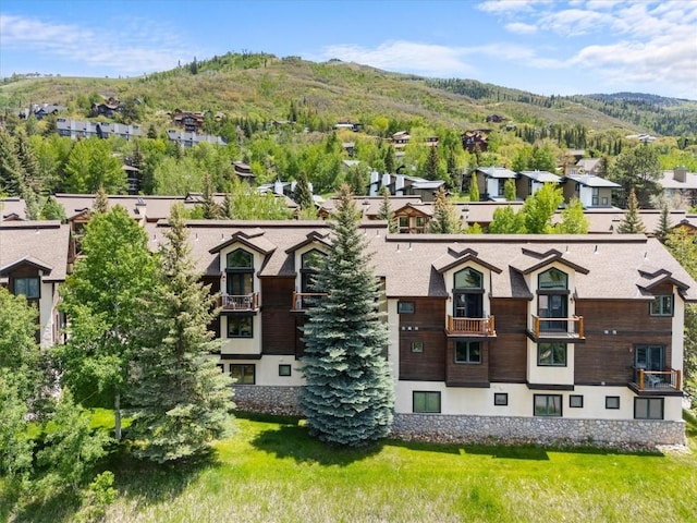 2743 Timber Ct Unit 3, Steamboat Springs, CO 80487 - aerial perspective of suburban area featuring a mountain backdrop
