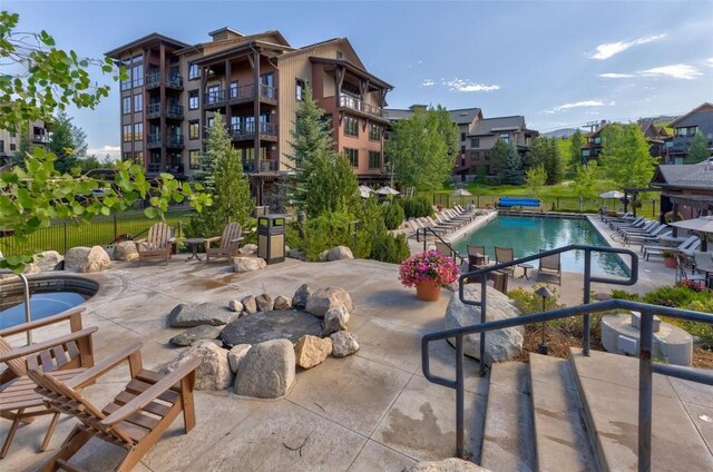 view of community featuring a patio area