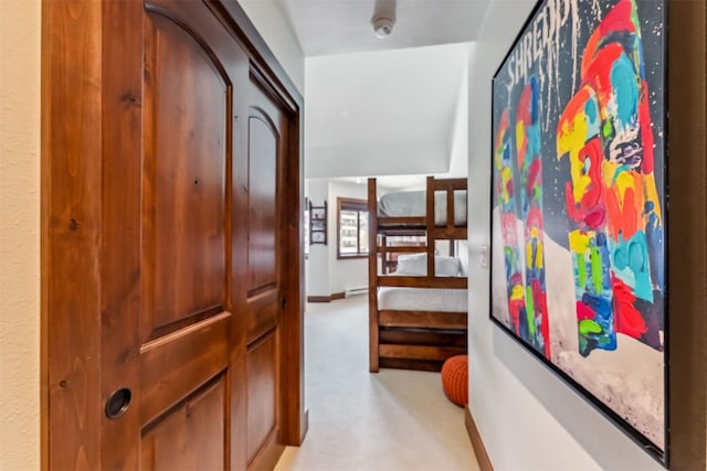 405 Village Rd Unit 405, Breckenridge, CO 80424 - hall with light carpet and baseboards