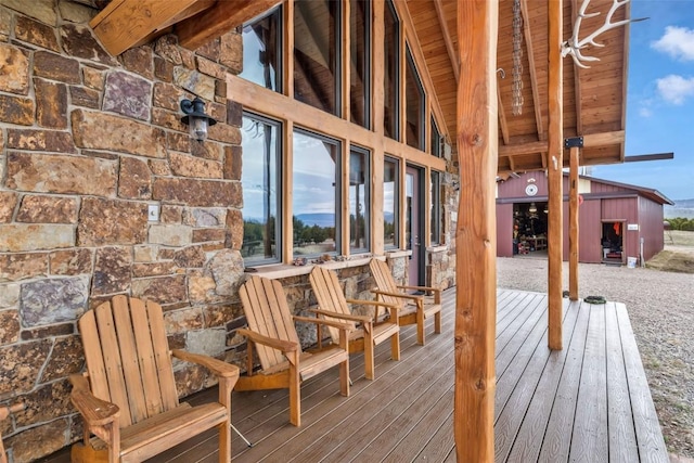 76 County Road 60b, Maybell, CO 81640 - deck with an outdoor structure