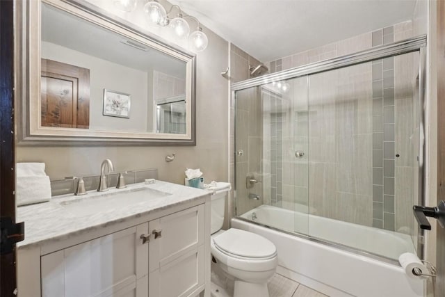 720 Columbine Rd Unit 303, Breckenridge, CO 80424 - full bathroom with vanity, enclosed tub / shower combo, and tile patterned floors