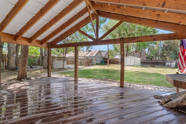 186 E Jefferson Ave, Hayden, CO 81639 - wooden deck with a storage shed and a fenced backyard