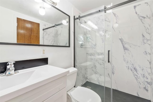 186 E Jefferson Ave, Hayden, CO 81639 - full bathroom featuring vanity and a marble finish shower
