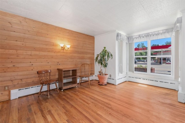 186 E Jefferson Ave, Hayden, CO 81639 - unfurnished room featuring wood finished floors, baseboard heating, and wood walls