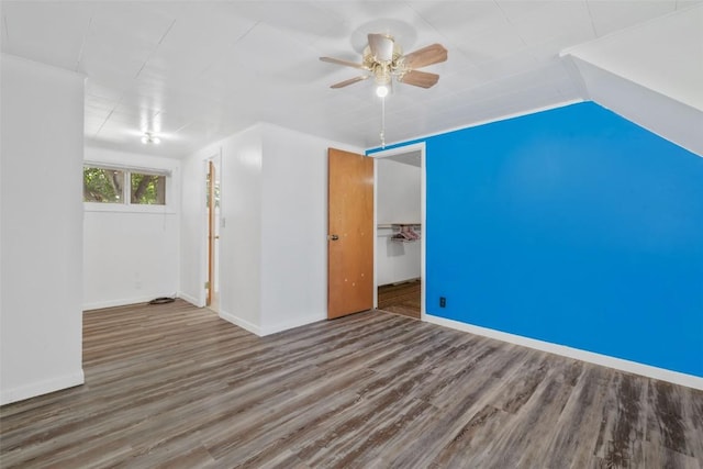 186 E Jefferson Ave, Hayden, CO 81639 - bonus room featuring wood finished floors, a ceiling fan, and lofted ceiling