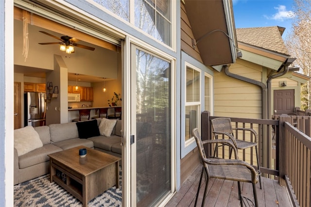 700 Lakepoint Dr Unit A10, Frisco, CO 80443 - wooden terrace featuring an outdoor living space