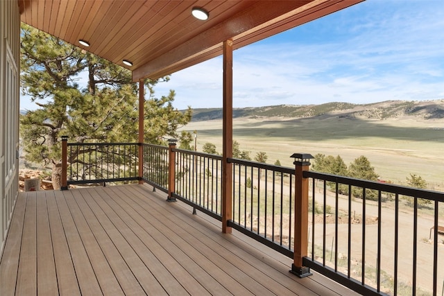 3415 Redhill Rd, Fairplay, CO 80440 - wooden terrace with a mountain view