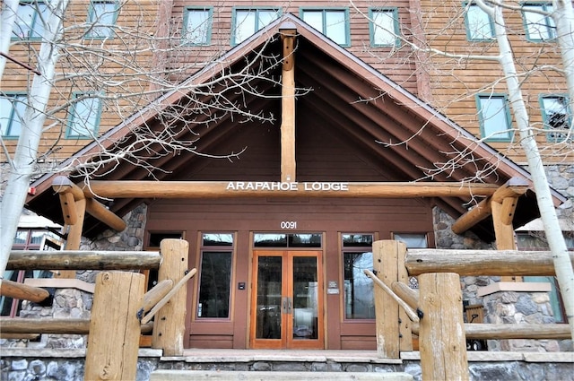 91 River Run Rd Unit 8122, Keystone, CO 80435 - exterior view of french doors