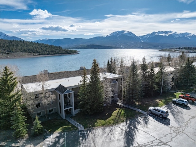 72 Corinthian Cir Unit 102, Dillon, CO 80435 - view from above of property with a water and mountain view
